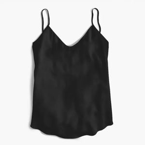 J. Crew Black Silk Camisole Top